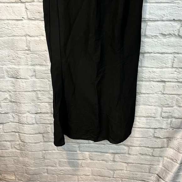 NWT XD Xenia Design Euro 46 Black Pleated Linen Blend Maxi Skirt - Picture 9 of 12